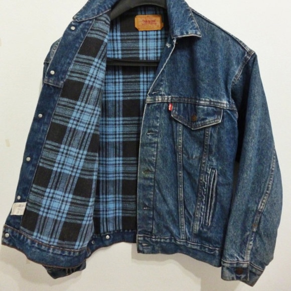 levis flannel lined trucker jacket